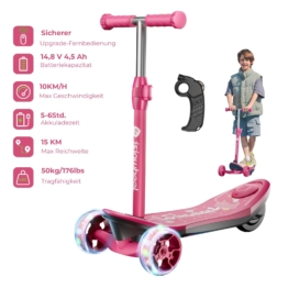 iScooter iK1S Kinder E-Scooter mit höhenverstellbarem Lenker