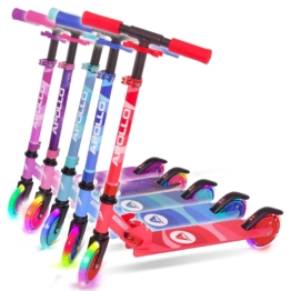 Scooter LED - "Moonracer" City Scooter Kinder mit Federung